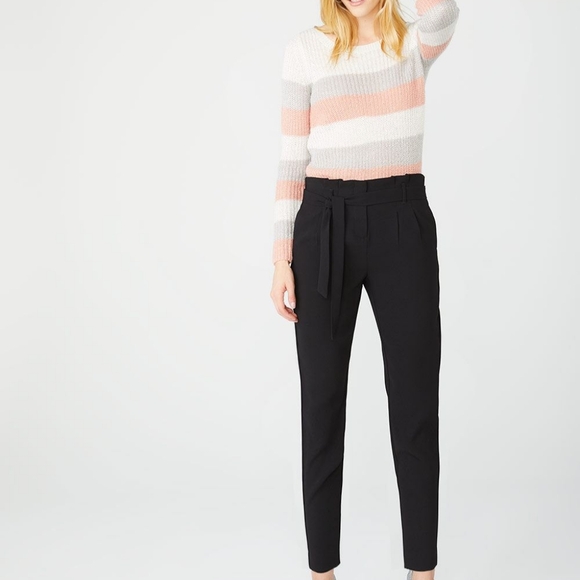 RW and Co. Crepe Paper Bag Pant, Black, Size 6 - Picture 1 of 4